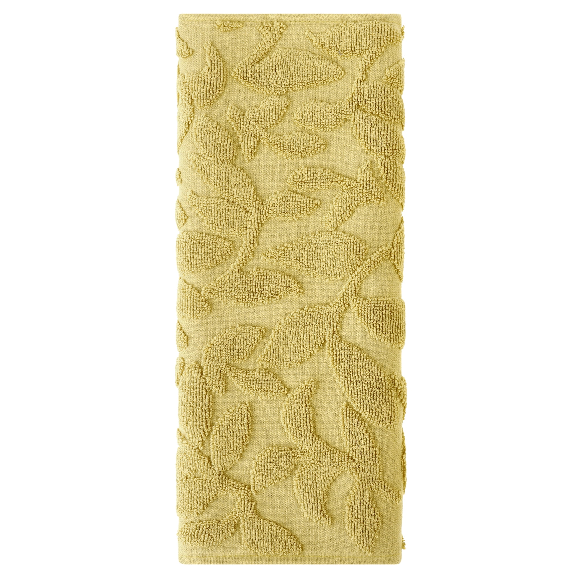 Unique Bargains Jacquard Pattern Boho Hand Towels Set for Bathroom, Kitchen Yellow 1