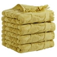 thumbnail image 1 of Unique Bargains Jacquard Pattern Boho Hand Towels Set for Bathroom, Kitchen Yellow 4, 1 of 5
