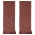 thumbnail image 1 of Unique Bargains Jacquard Pattern Hand Towels, 2 Pack Cotton Soft Towel Set Brown, 1 of 4