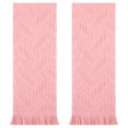 thumbnail image 1 of Unique Bargains Jacquard Pattern Hand Towels, 2 Pack Cotton Soft Towel Set Pink, 1 of 4