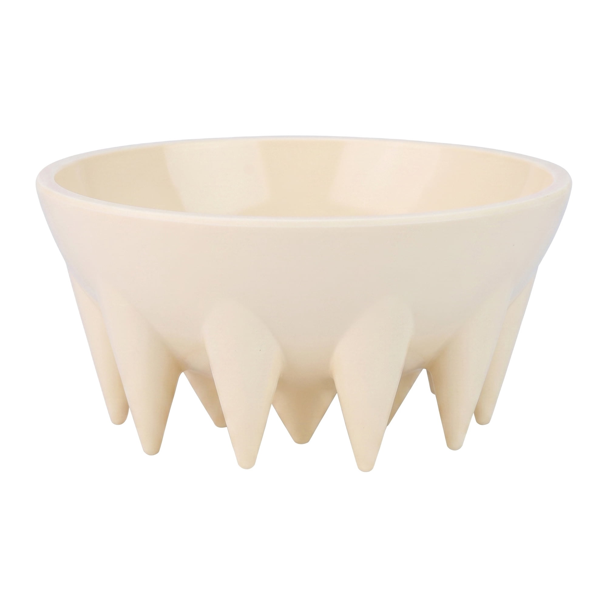 Unique Bargains Jellyfish Fluted Pedestal Trinket Bowl Milky White 4.9" x 4.9" x 2.4"