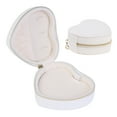 thumbnail image 1 of Unique Bargains Jewelry Box Mini Heart-shaped Portable PU Leather Jewelry Organizer White, 1 of 8