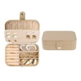 thumbnail image 1 of Unique Bargains Jewelry Box Small PU Leather Jewelry Organizer Case Storage Display Holder Khaki, 1 of 7