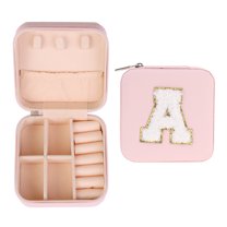 Unique Bargains Jewelry Box Small PU Leather Jewelry Organizer Case Storage Display Holder Pattern A