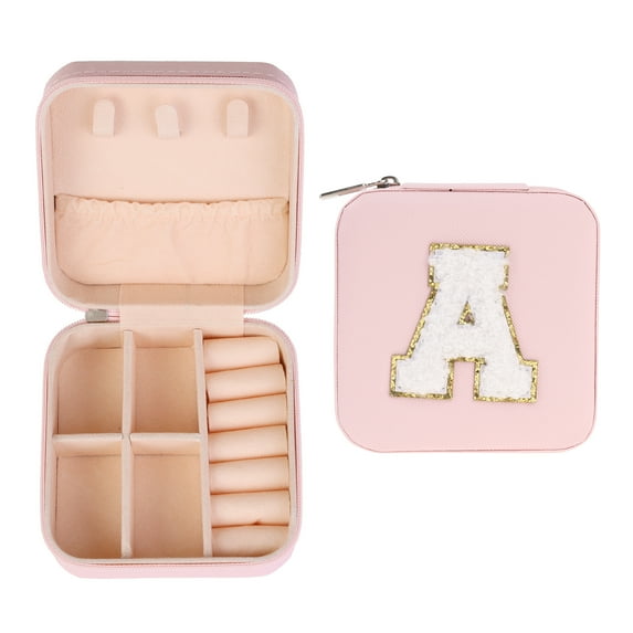 Unique Bargains Jewelry Box Small PU Leather Jewelry Organizer Case Storage Display Holder Pattern A