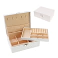thumbnail image 1 of Unique Bargains Jewelry Box Small PU Leather Jewelry Organizer Case Storage Display Holder White, 1 of 8