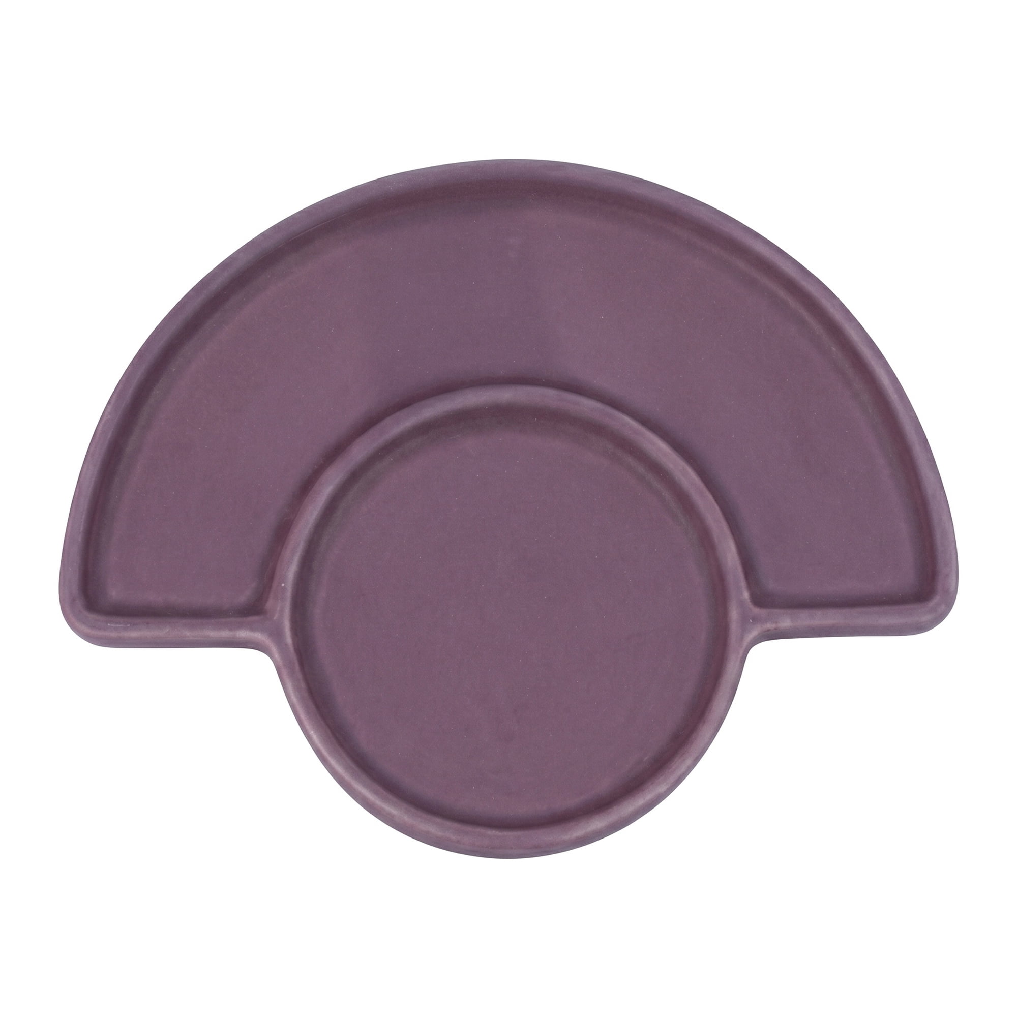 Unique Bargains Jewelry Dish Irregular Ceramic Trinket Tray Dark Purple 7.5*5.9*1.2inch