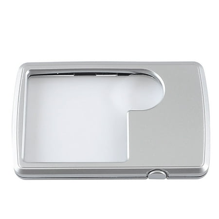 Unique Bargains Jewelry Loupe White Illuminated Card Magnifier Magnifying Glass 3X 6X