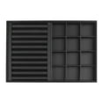 thumbnail image 1 of Unique Bargains Jewelry Organizer Trays with Removable Dividers for Drawers Storage Black, 1 of 7