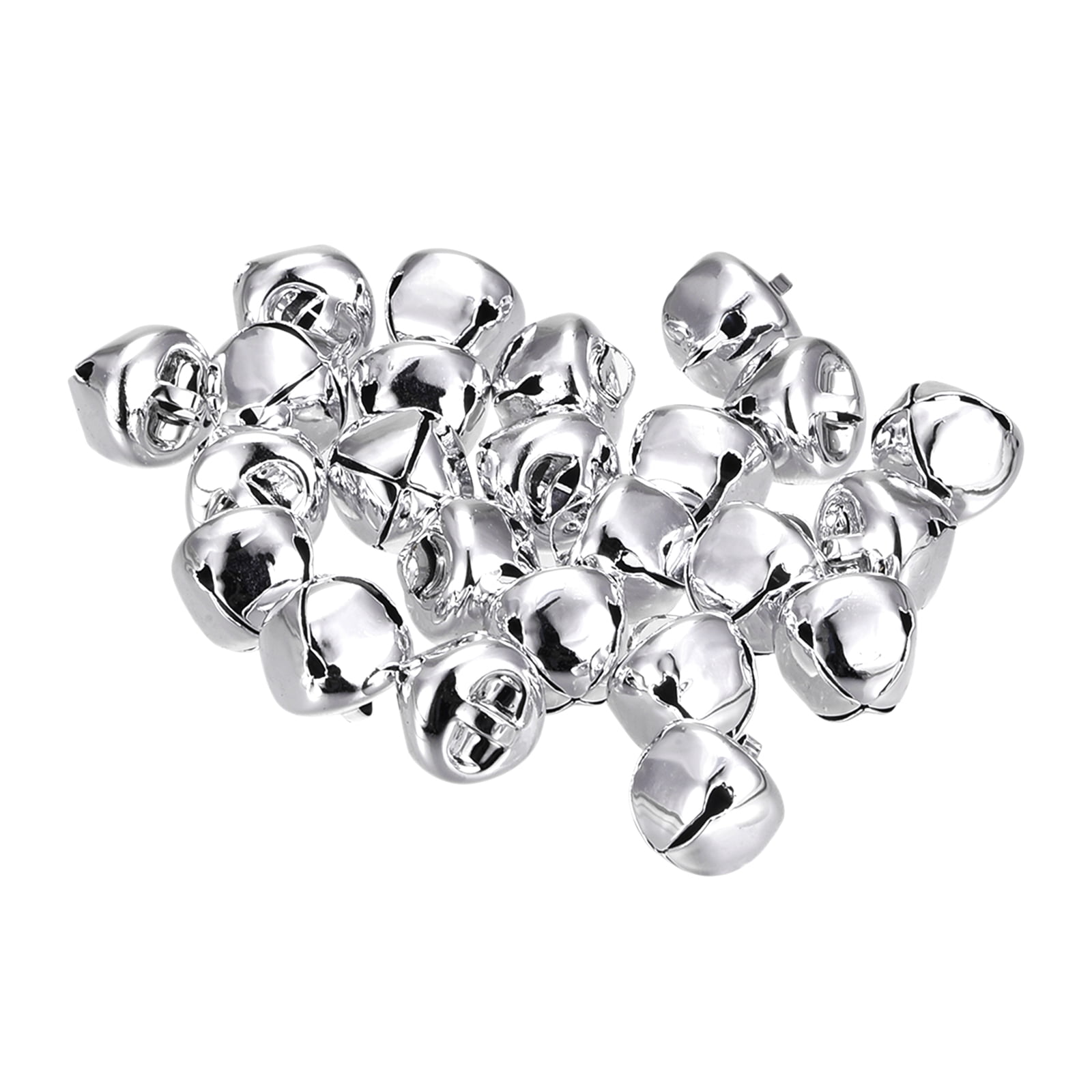 Unique Bargains Jingle Bells Carbon Steel Craft Bells for Christmas Silver 0.51in 24Pcs