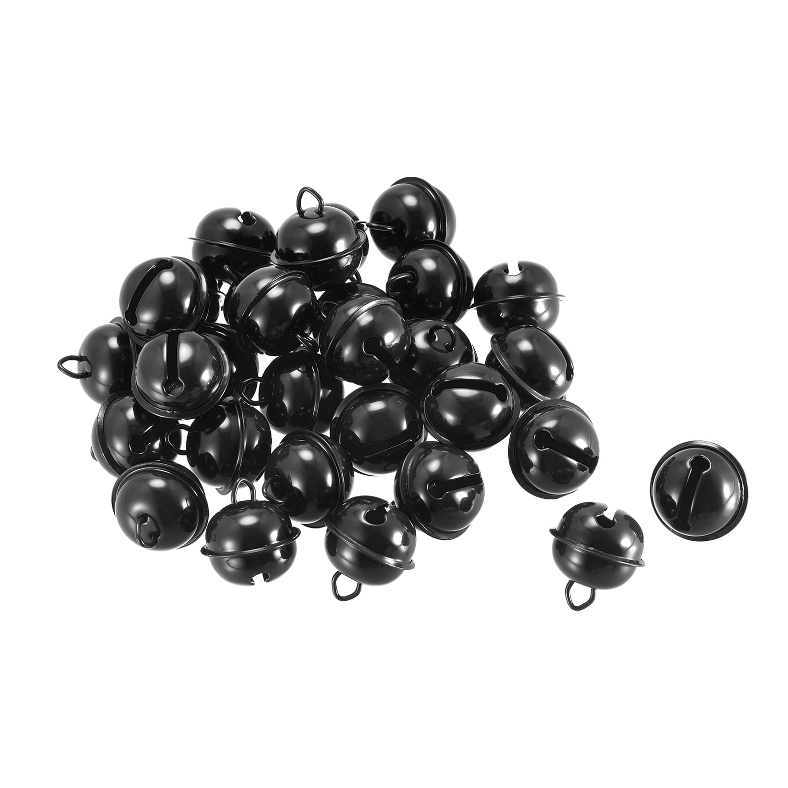 Unique Bargains Jingle Bells Craft Bells for DIY Holiday Decoration Black