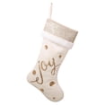 thumbnail image 1 of Unique Bargains Joy Shabby Chic Stocking Double Layer Polka Dots Velvet Sock White 18", 1 of 6