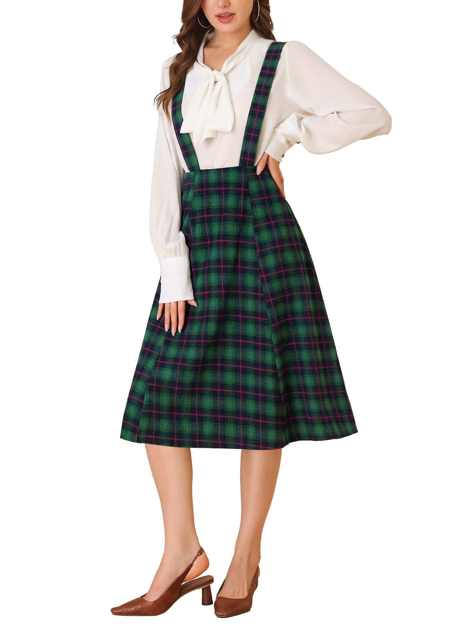 Green plaid skirt 80s 2025