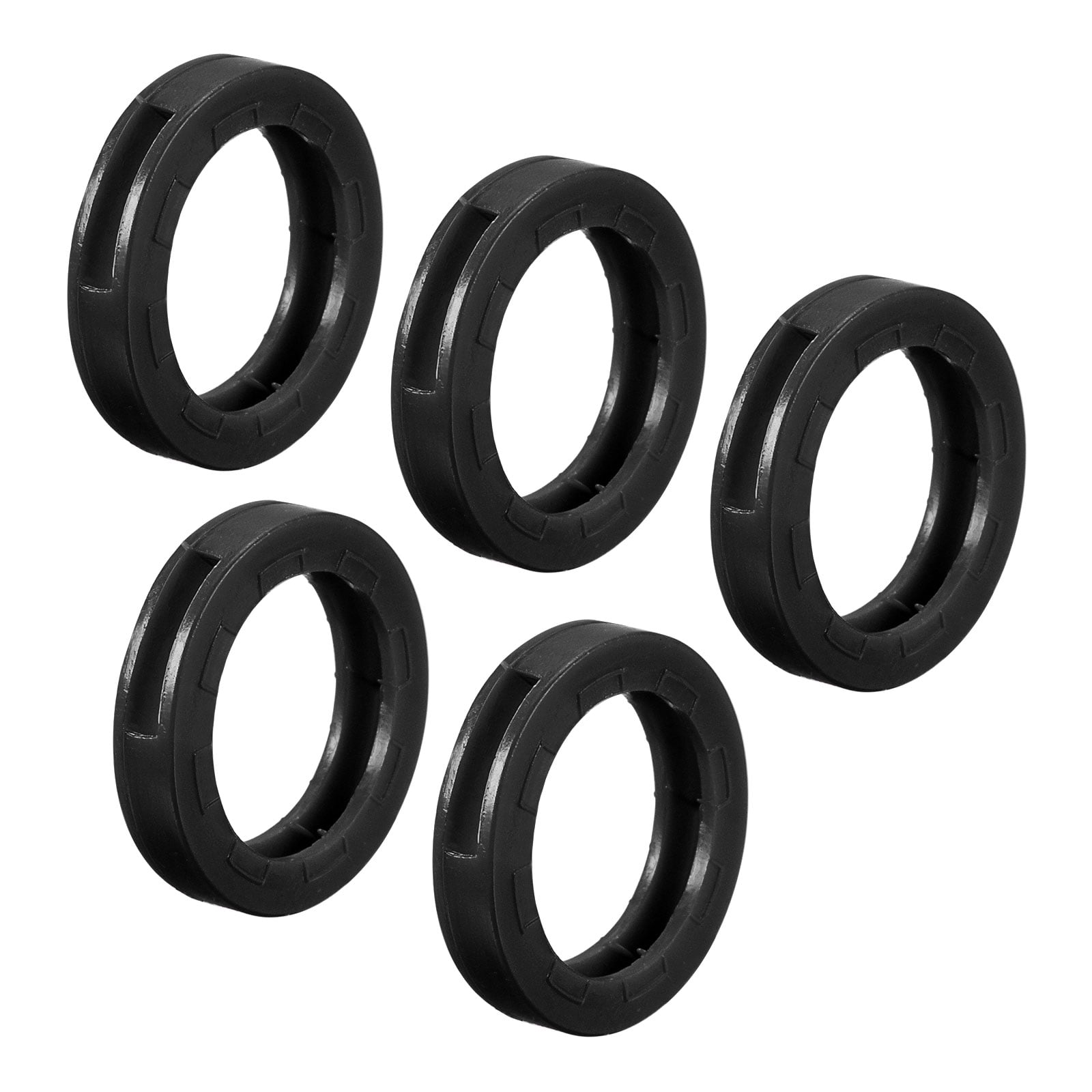 Unique Bargains Key Cap Cover Rings Keys Identifier Coding Tags Silicone Sleeve Black