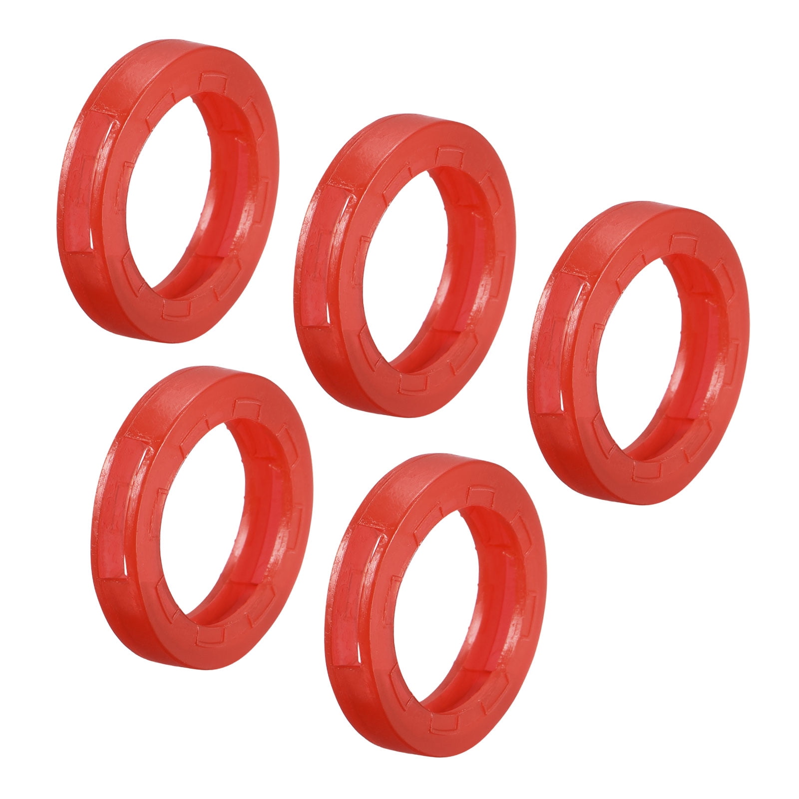 Unique Bargains Key Cap Cover Rings Keys Identifier Coding Tags Silicone Sleeve Red