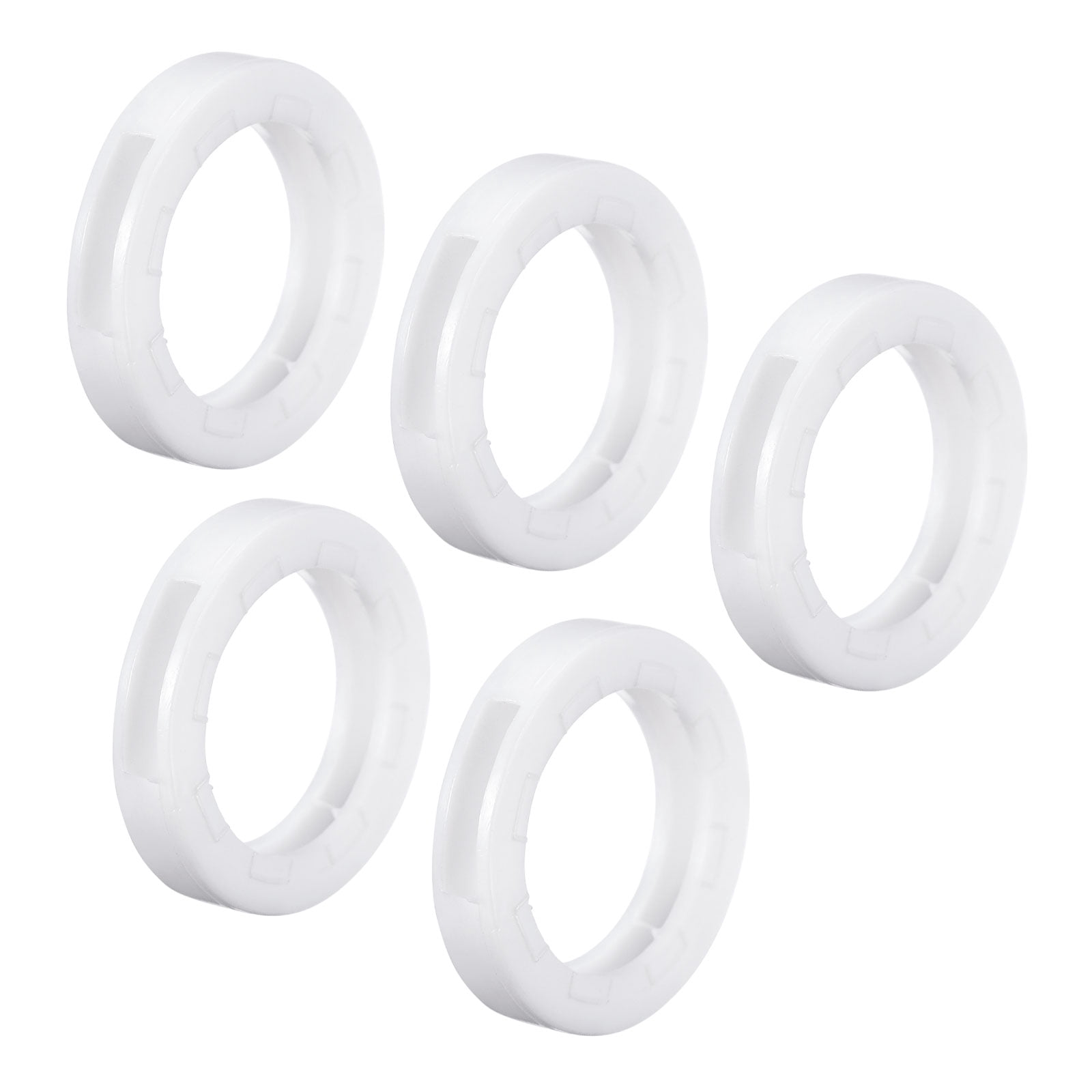 Unique Bargains Key Cap Cover Rings Keys Identifier Coding Tags Silicone Sleeve White