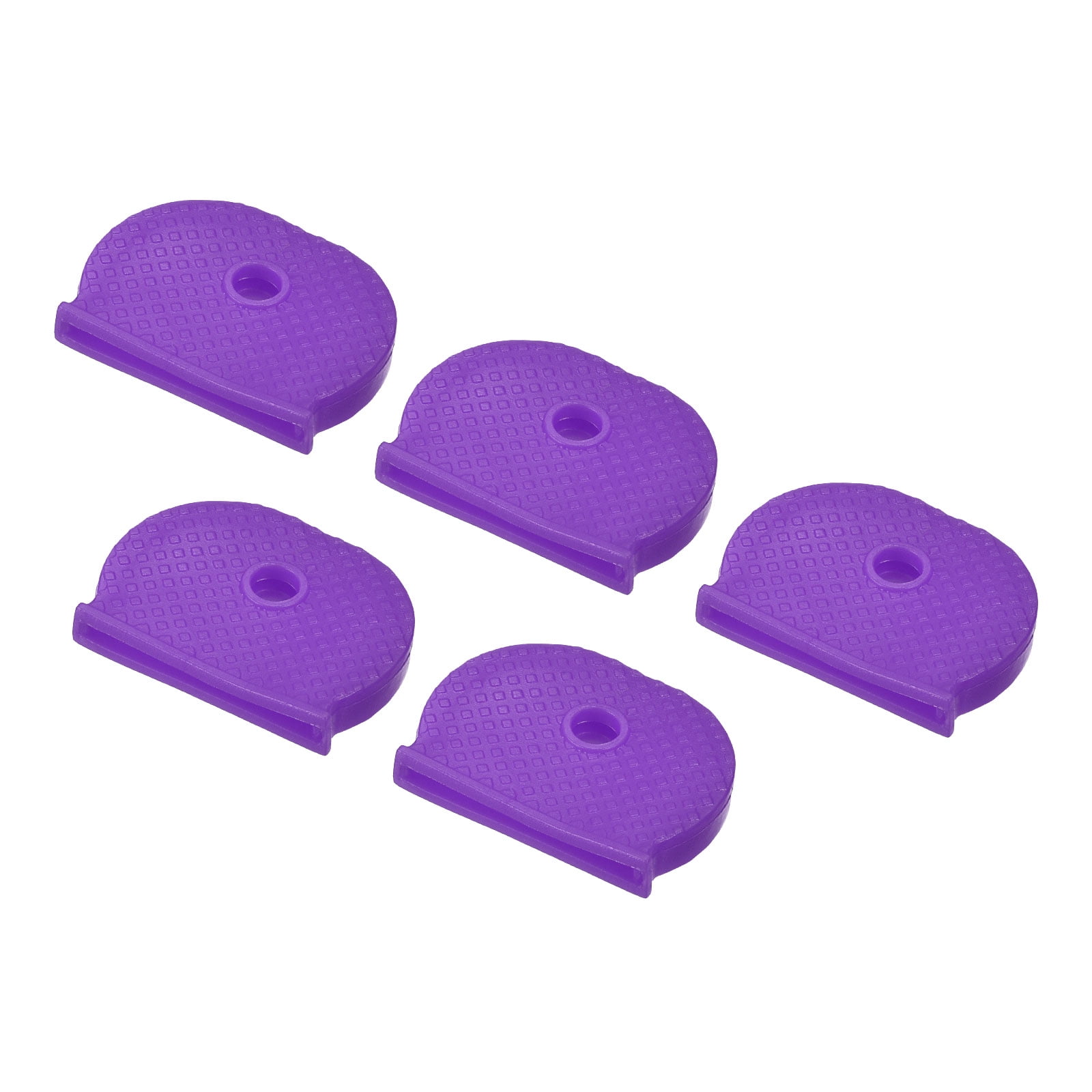 Unique Bargains Key Cap Cover Tags Keys Identifier Label ID Silicone Sleeve Purple