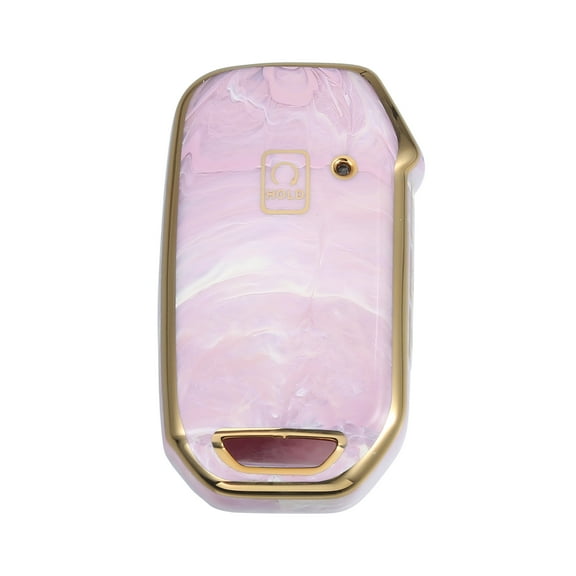 Unique Bargains Key Fob Cover Compatible for Kia Soul 2020-2022, Durable TPU Remote Keyless Smart Key Fob Case Protection Shell Pink