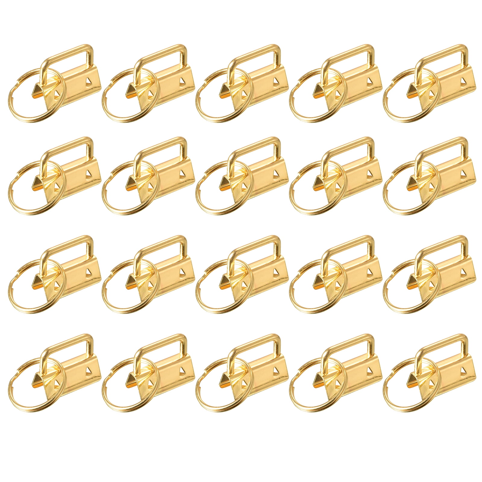 Unique Bargains Key Fob Hardware with Keychain Rings for Bag Webbing Wristlets 26x12x0.6mm