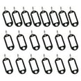 thumbnail image 1 of Unique Bargains Key ID Label Tags Split Ring Keyring Keychain Black Hotel Office  Locker 20Pcs, 1 of 7