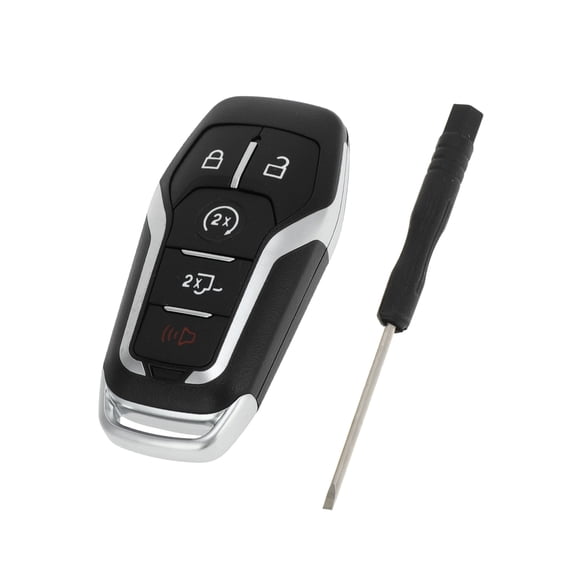 Unique Bargains Key Shell Case for Ford F-150 2015-2017 for Ford F-250 Super Duty 2015-2017 Keyless Entry Remote Key Fob Replacement Case 5 Button M3N-A2C31243300