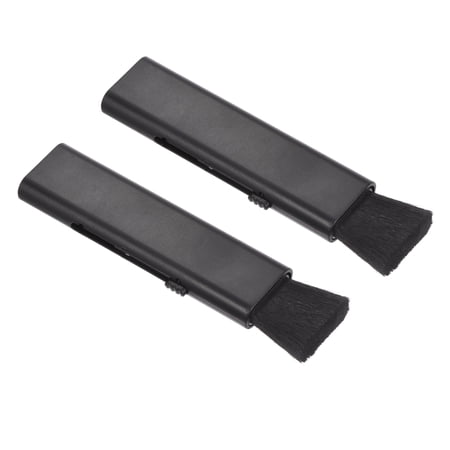 Unique Bargains Keyboard Cleaning Brush, 2Pack Double Head Telescopic Window Groove Cleaning Brush, for Laptop Computer Black
