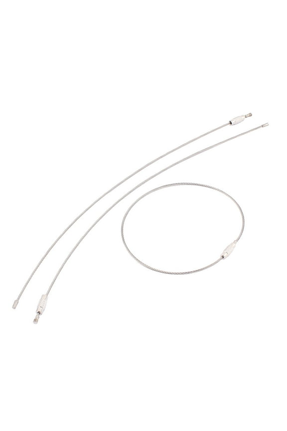 3Pcs Stainless Steel Keychain Cable Rings 1.5x300mm for Outdoor Camping