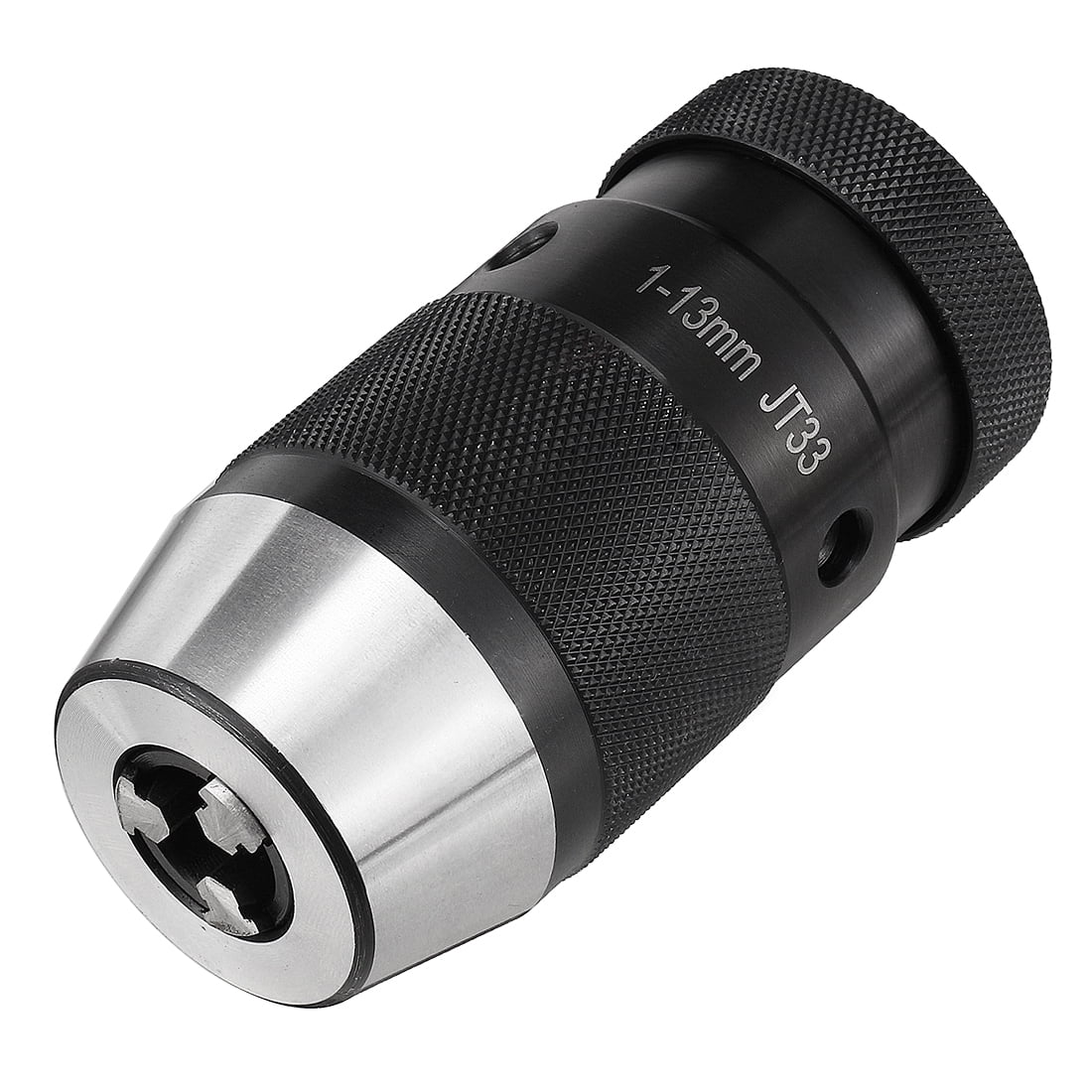 Unique Bargains Keyless Drill Chuck JT33 Taper Mount Adjustable 3/76"-1/2" 3-Jaw Design