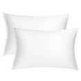 thumbnail image 1 of Unique Bargains King Size Silky Satin Zipper Pillowcases Set of 2, 21" x 37", 1 of 7