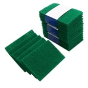 Uxcell 14.7 x 9.7 x 0.7cm Home Kitchen Bowl Dish Wash Clean Scrub Sponge Cleaning Pads Green 20Pcs