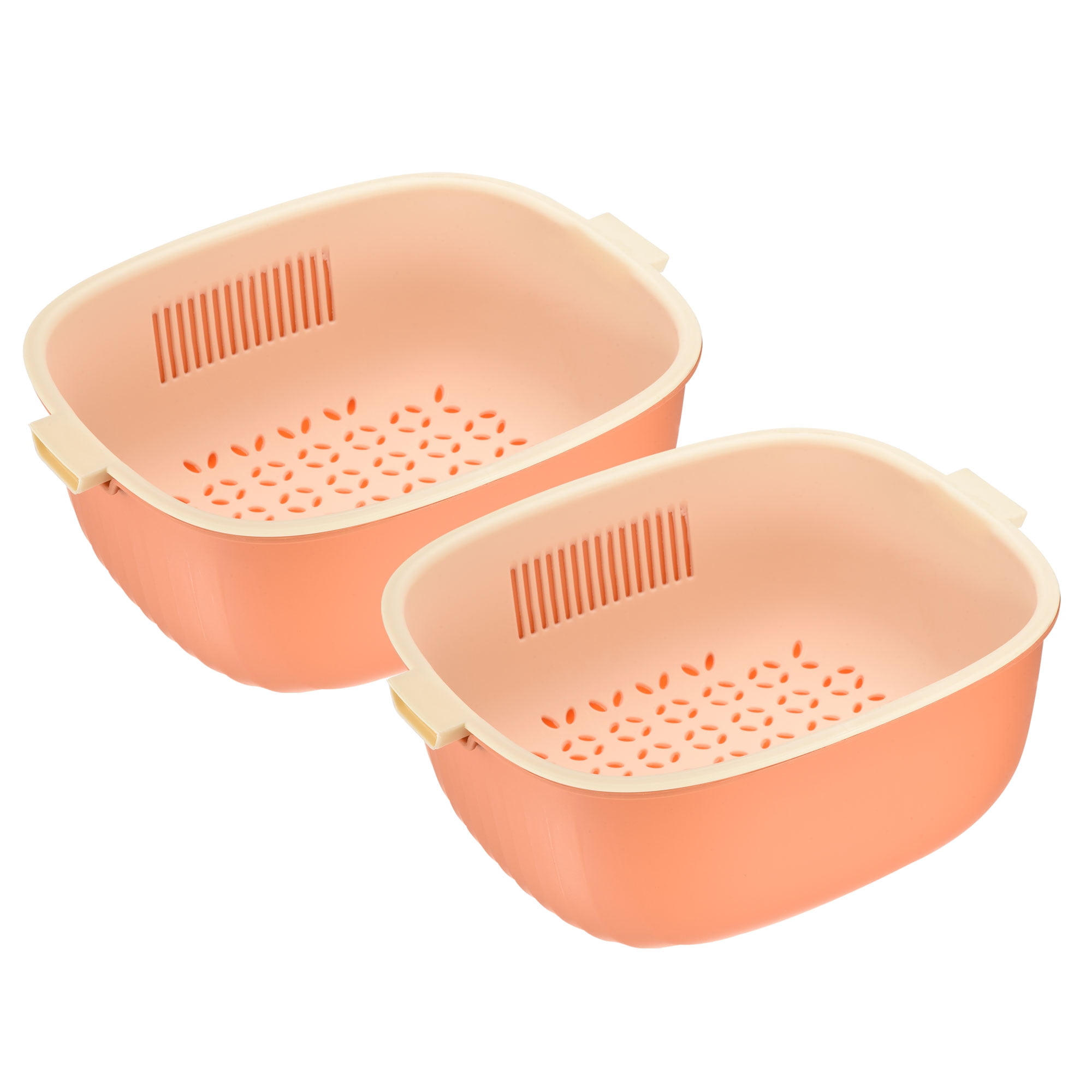 Unique Bargains Kitchen Colander Bowl Set Plastic Colander Bowl and