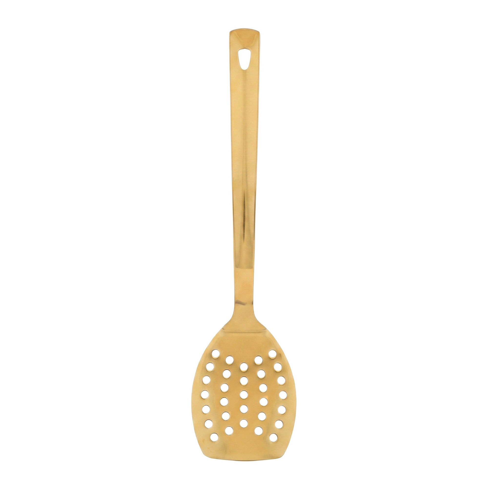 Unique Bargains Kitchen Heat-Resistant Cooking Tool with Long Handle Gold 13x3.1 in