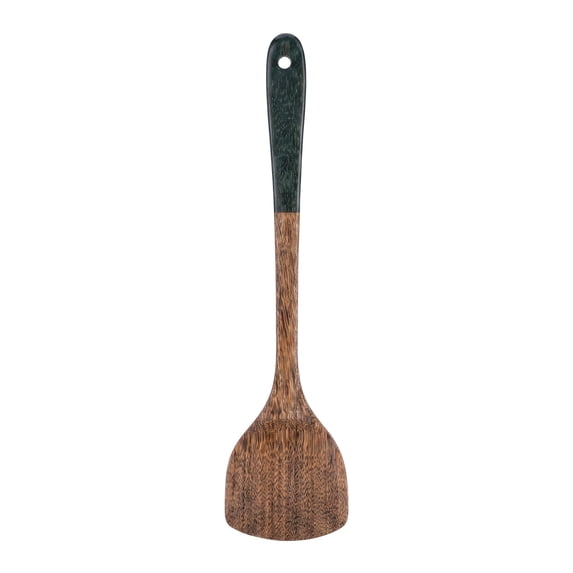 Unique Bargains Kitchen Heat-Resistant Spatula Cooking for Frying Brown 15.4x3.7 in