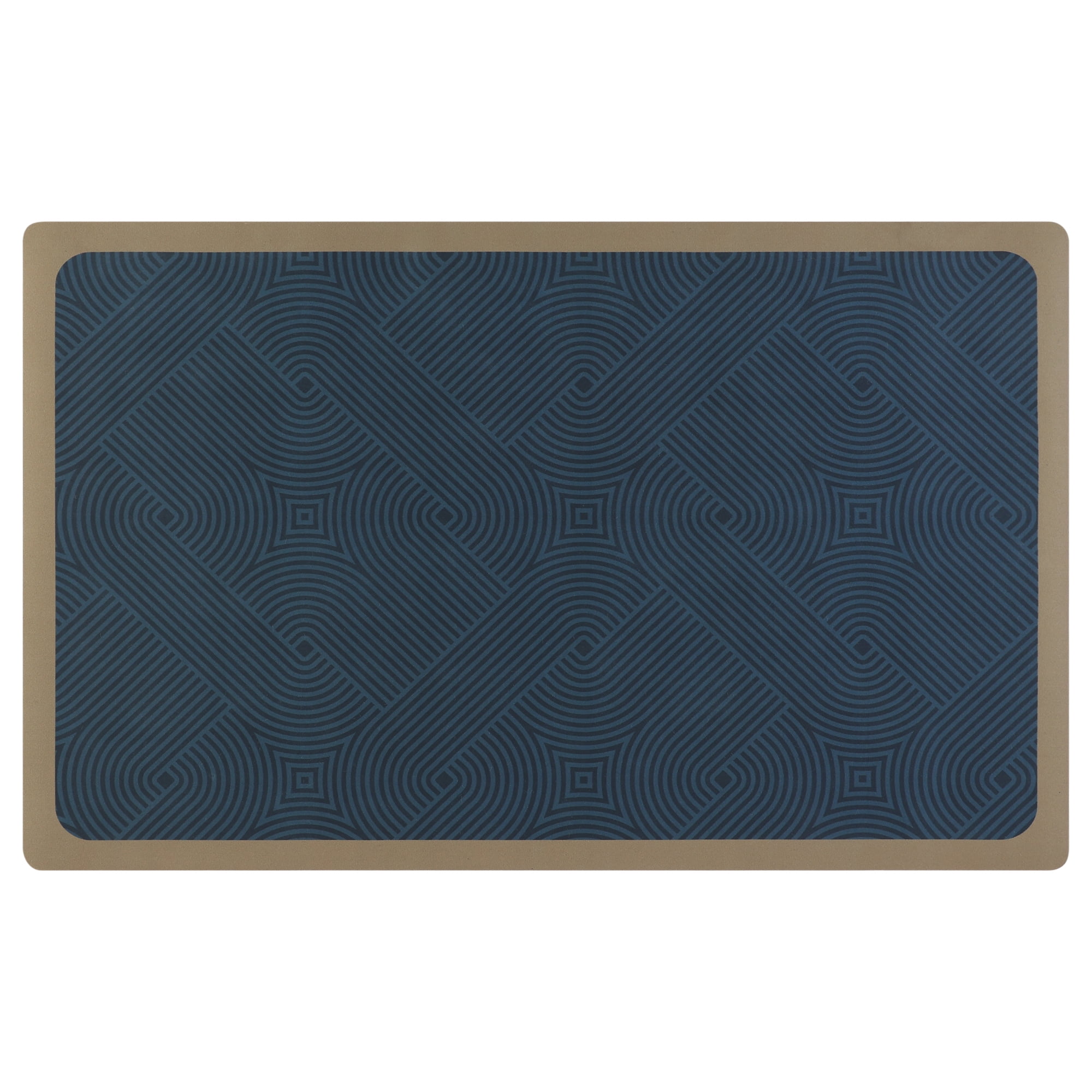 Unique Bargains Kitchen Mats for Floor Machine Washable Kitchen Rugs Non Slip Backing Blue 20" x 32"