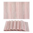 thumbnail image 1 of Unique Bargains Kitchen Placemats Set of 6 Plastic Indoor Washable Table Mat Red, 1 of 6