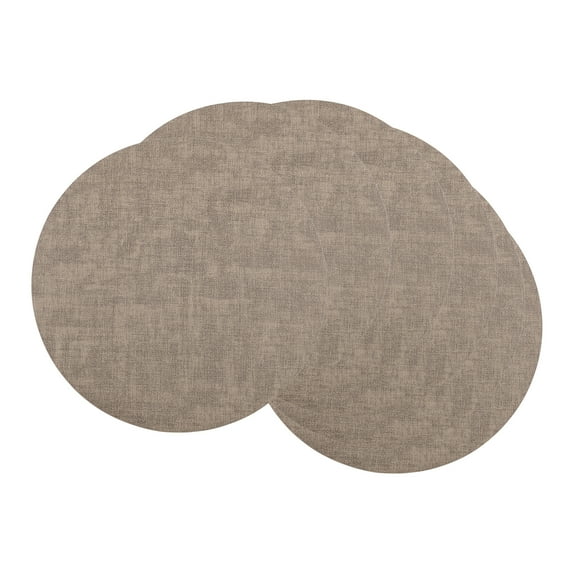 Unique Bargains Kitchen Placemats Washable Table Mat Wipeable Placemats Apricot 13x13in