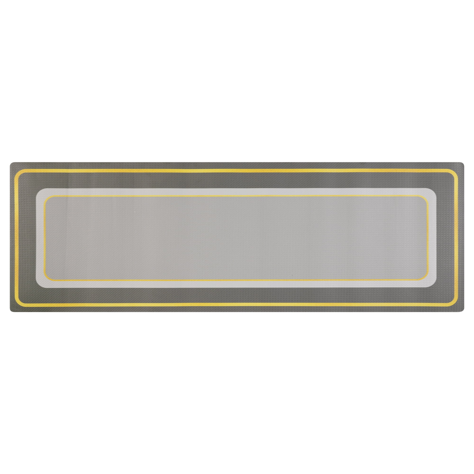 Unique Bargains Kitchen Rugs Kitchen Mats Non Skid Washable Machine Washable Standing Mats Grey 18" x 48"