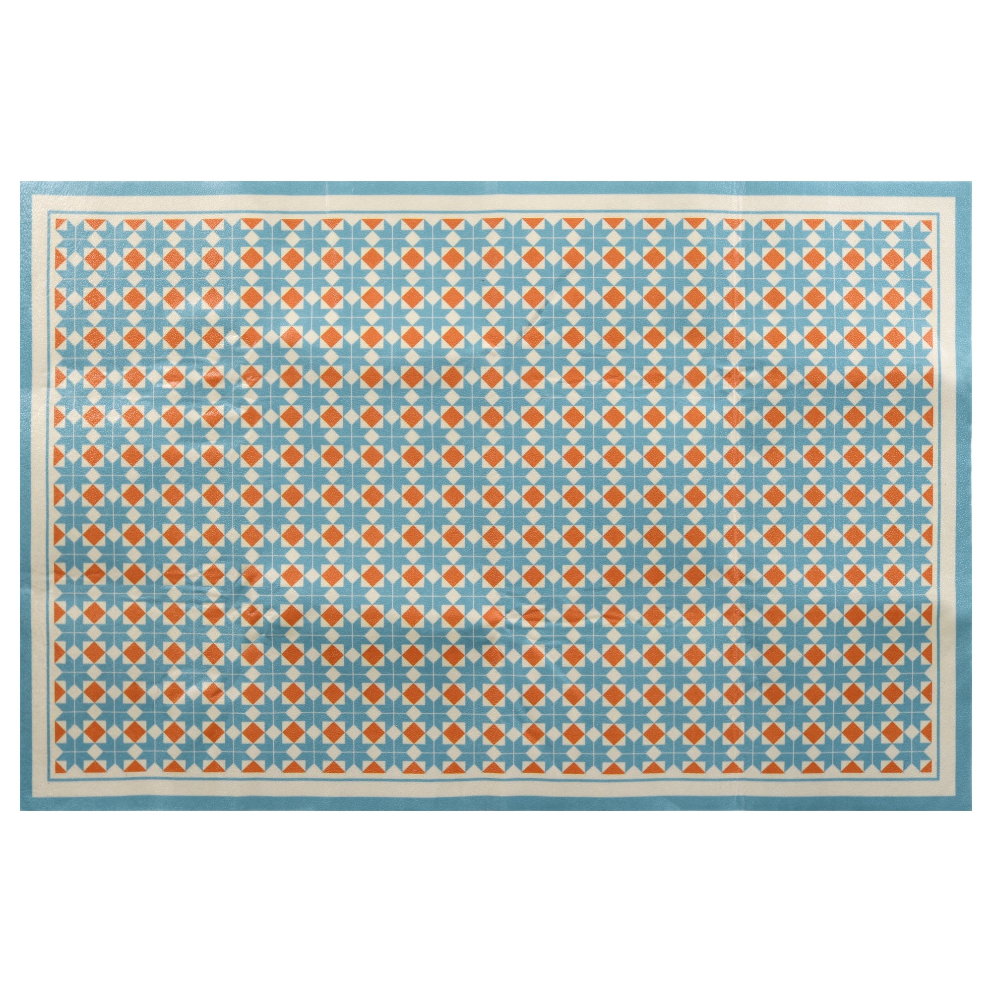 Unique Bargains Kitchen Rugs Large Anti-Slip Foot Wipe Mat No Washing Mat Blue 24"x36"