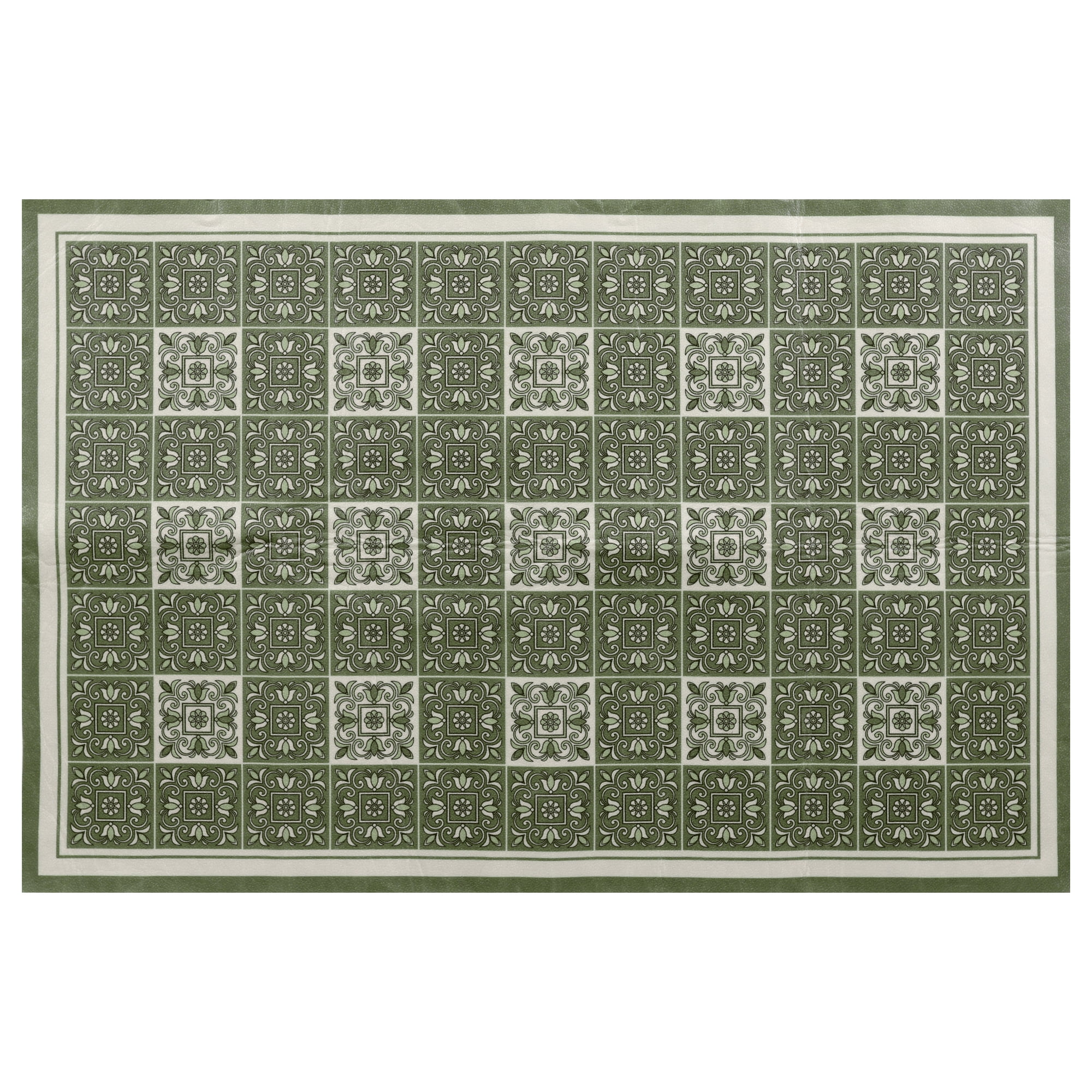 Unique Bargains Kitchen Rugs Large Anti-Slip Foot Wipe Mat No Washing Mat Green 20"x32"