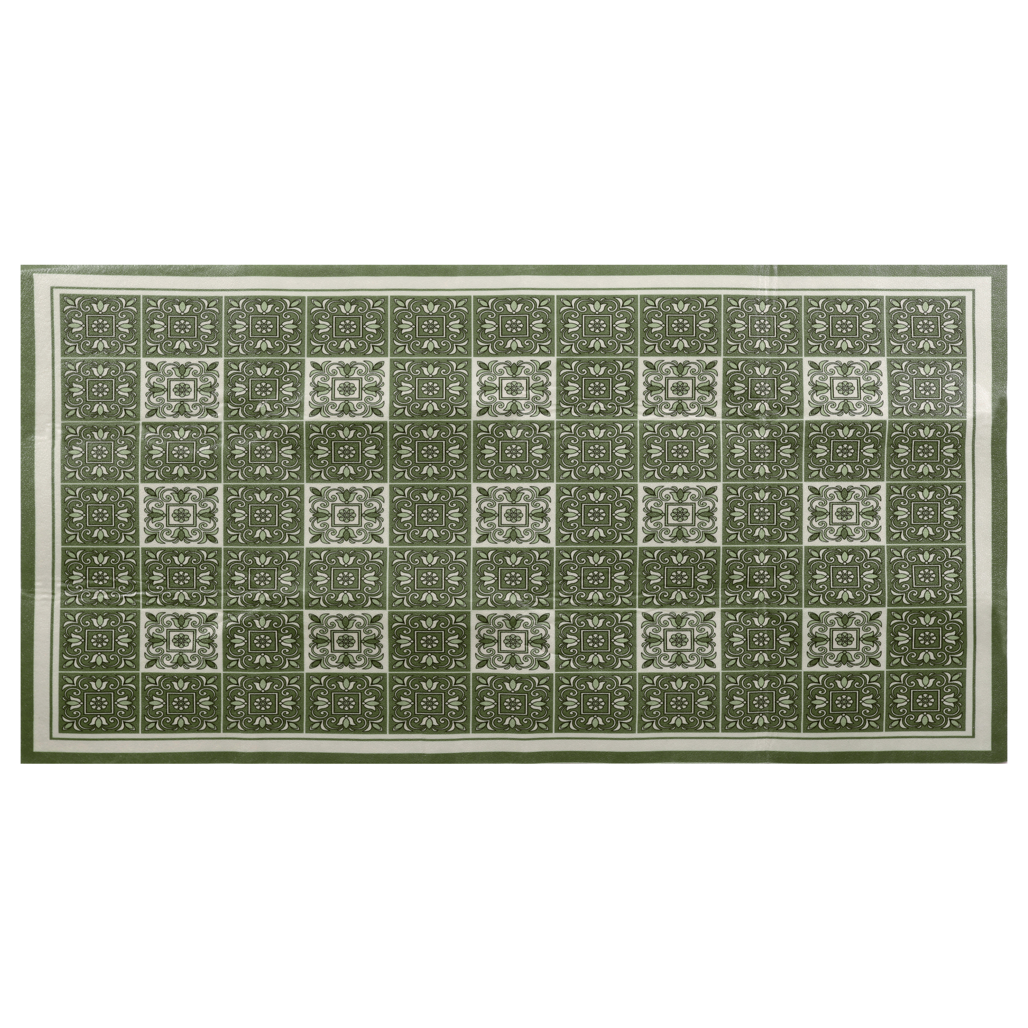 Unique Bargains Kitchen Rugs Large Anti-Slip Foot Wipe Mat No Washing Mat Green 24"x47"