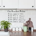 thumbnail image 1 of Unique Bargains Kitchen Rule Pattern Wall Stickers Removable Peel and Stick Wall Decal Sticker Decor Living Room Bedroom, 1 of 7
