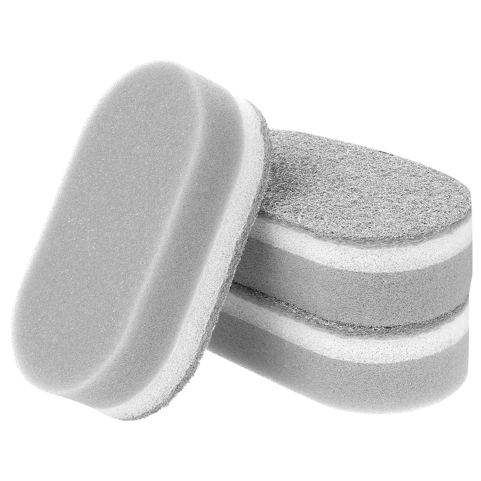 Unique Bargains Kitchen Scrub Sponges Non-Scratch Cleaning Sponge for Household Silver 3
