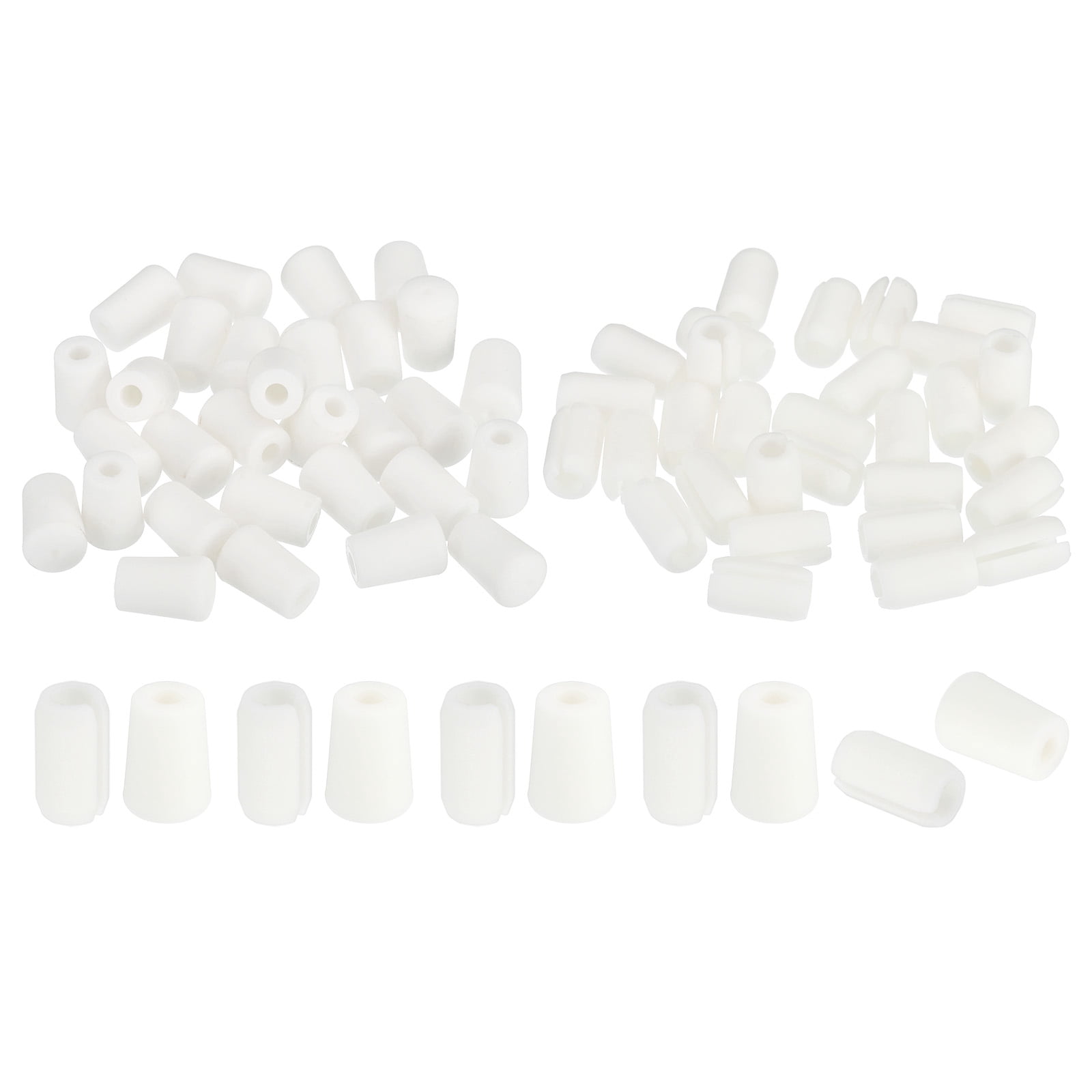 Unique Bargains Kitchen Sink Rack Feet Rubber Protector Feet with Bumpers White