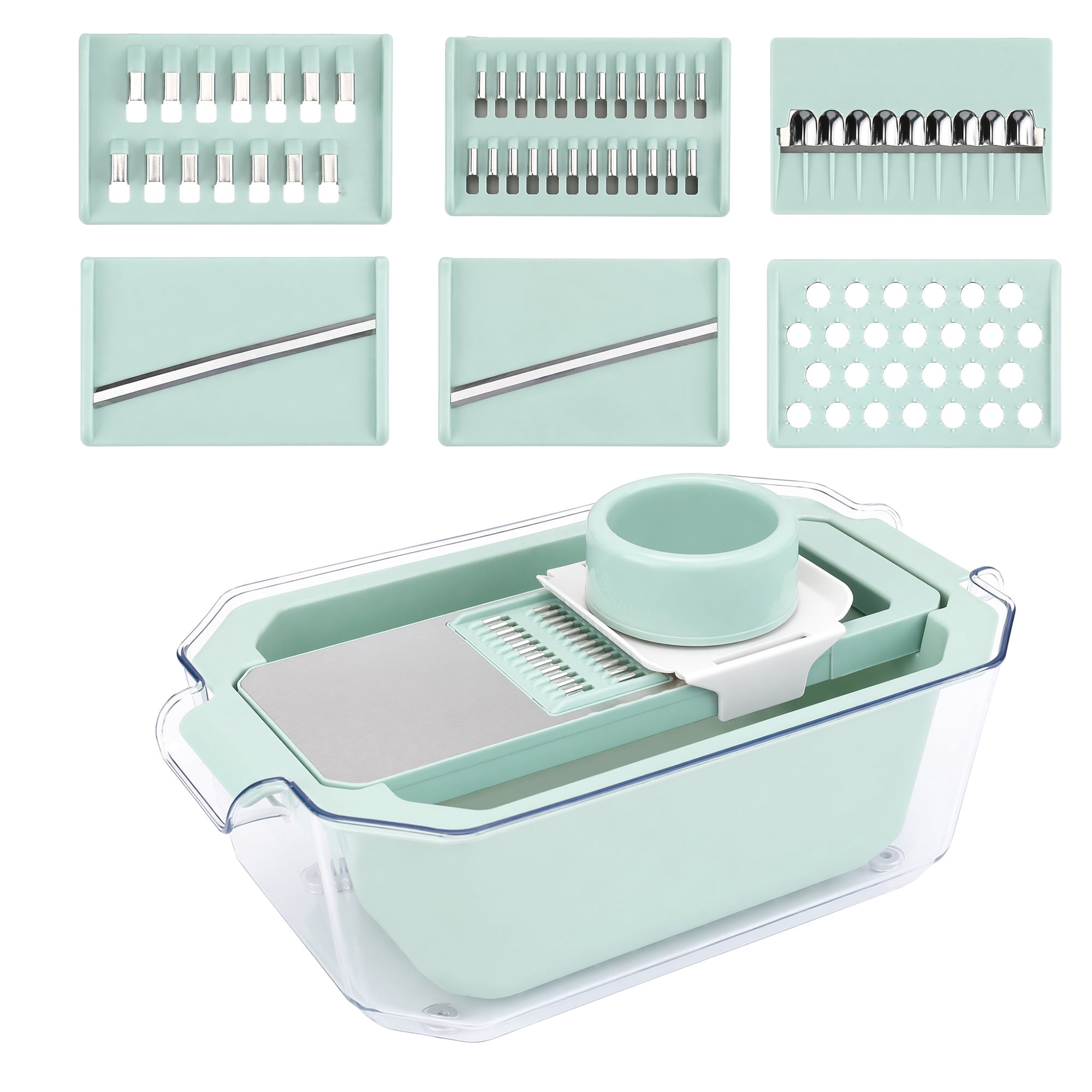 Unique Bargains Kitchen Slicer and Vegetable Chopper for Cooking 6 in 1(C) 13.6"x8.3"