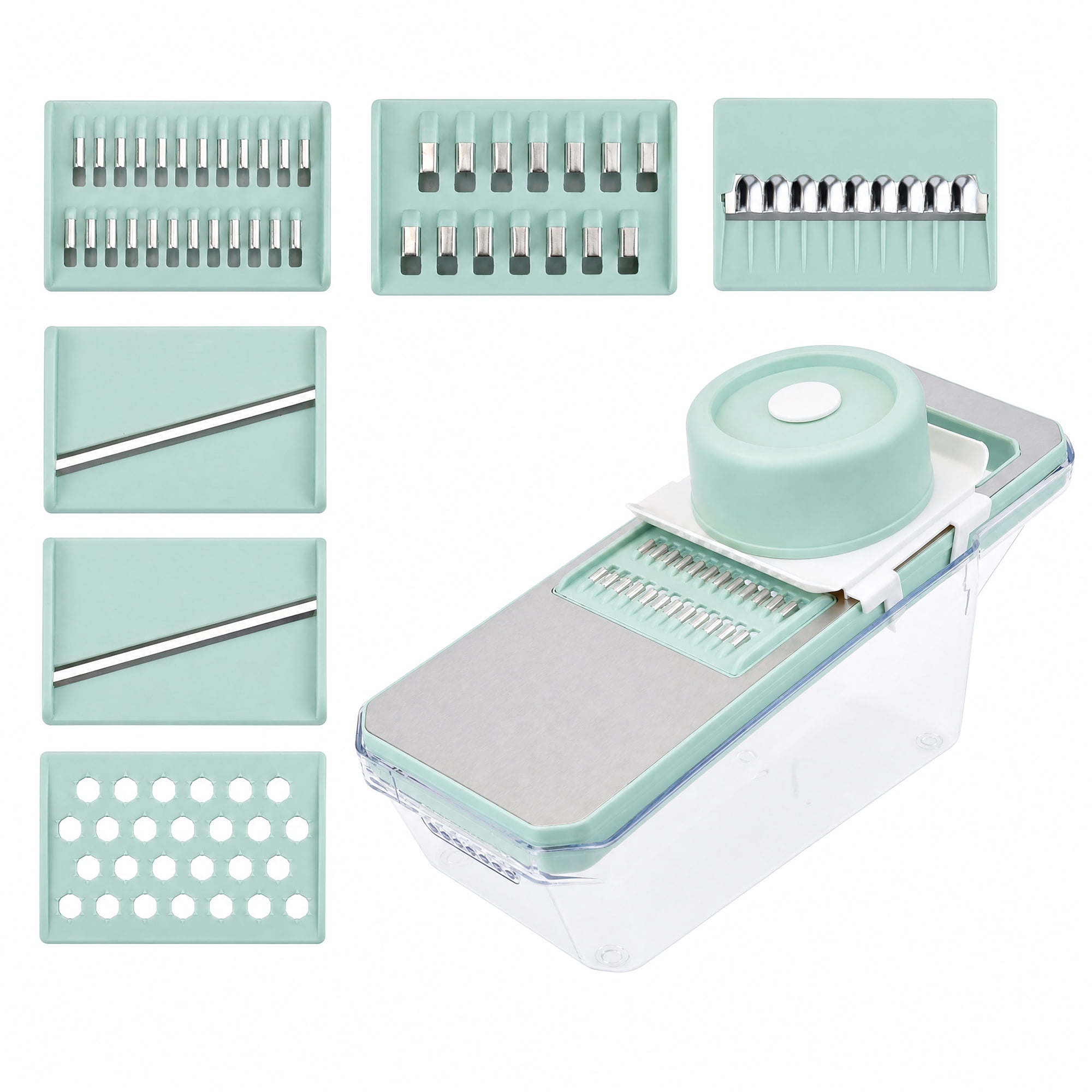 Unique Bargains Kitchen Slicer and Vegetable Chopper for Cooking 6 in 1(D) 10.8"x3.7"