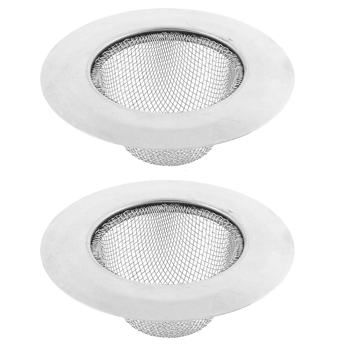 Unique Bargains Kitchen Stainless Steel Basin Sink Garbage Strainer Drain Stopper 2pcs
