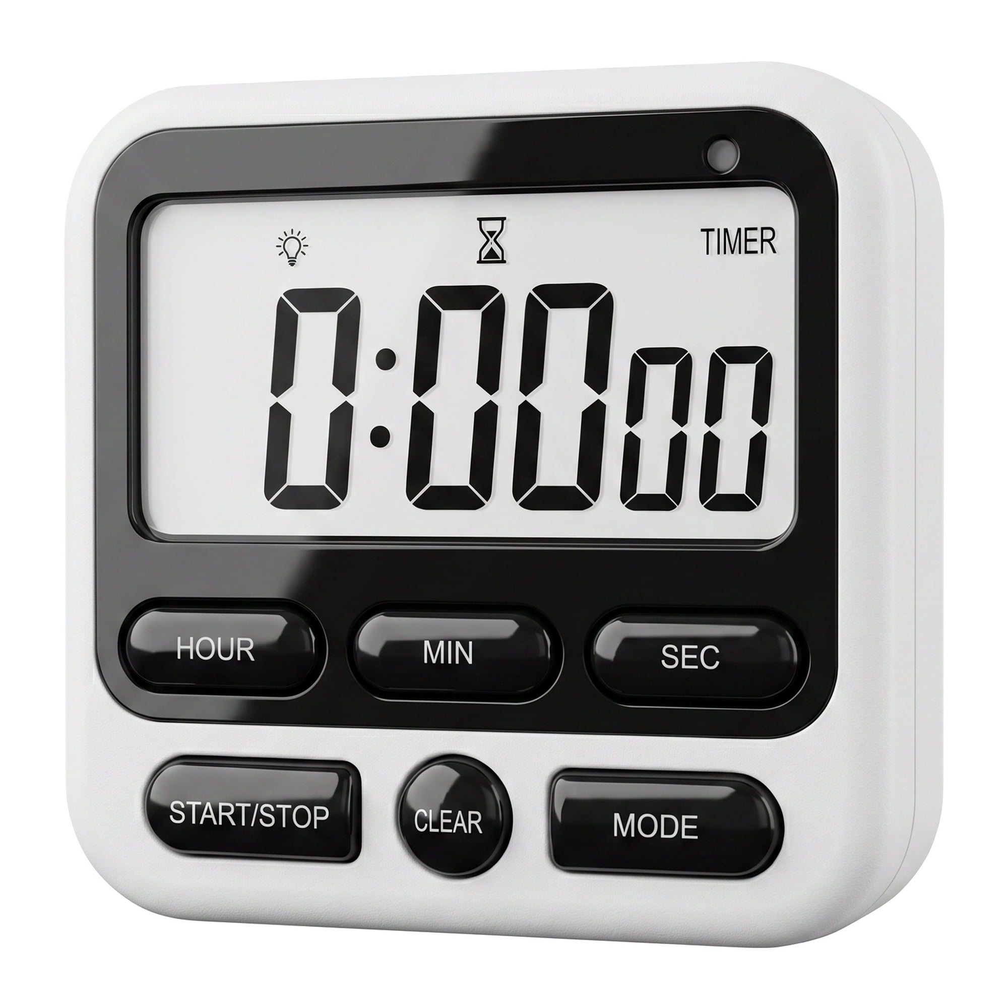 Unique Bargains Kitchen Timer Loud Alarm Clock Magnetic Backing Stand Cooking Timers Black