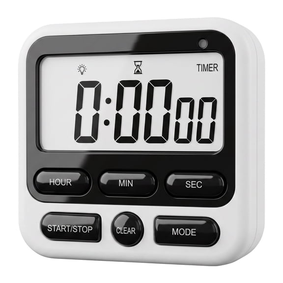 Unique Bargains Kitchen Timer Loud Alarm Clock Magnetic Backing Stand Cooking Timers Black