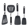 thumbnail image 1 of Unique Bargains Kitchen Utensils Set with Heat-Resistant Spatula Tools Black 4Pcs, 1 of 5