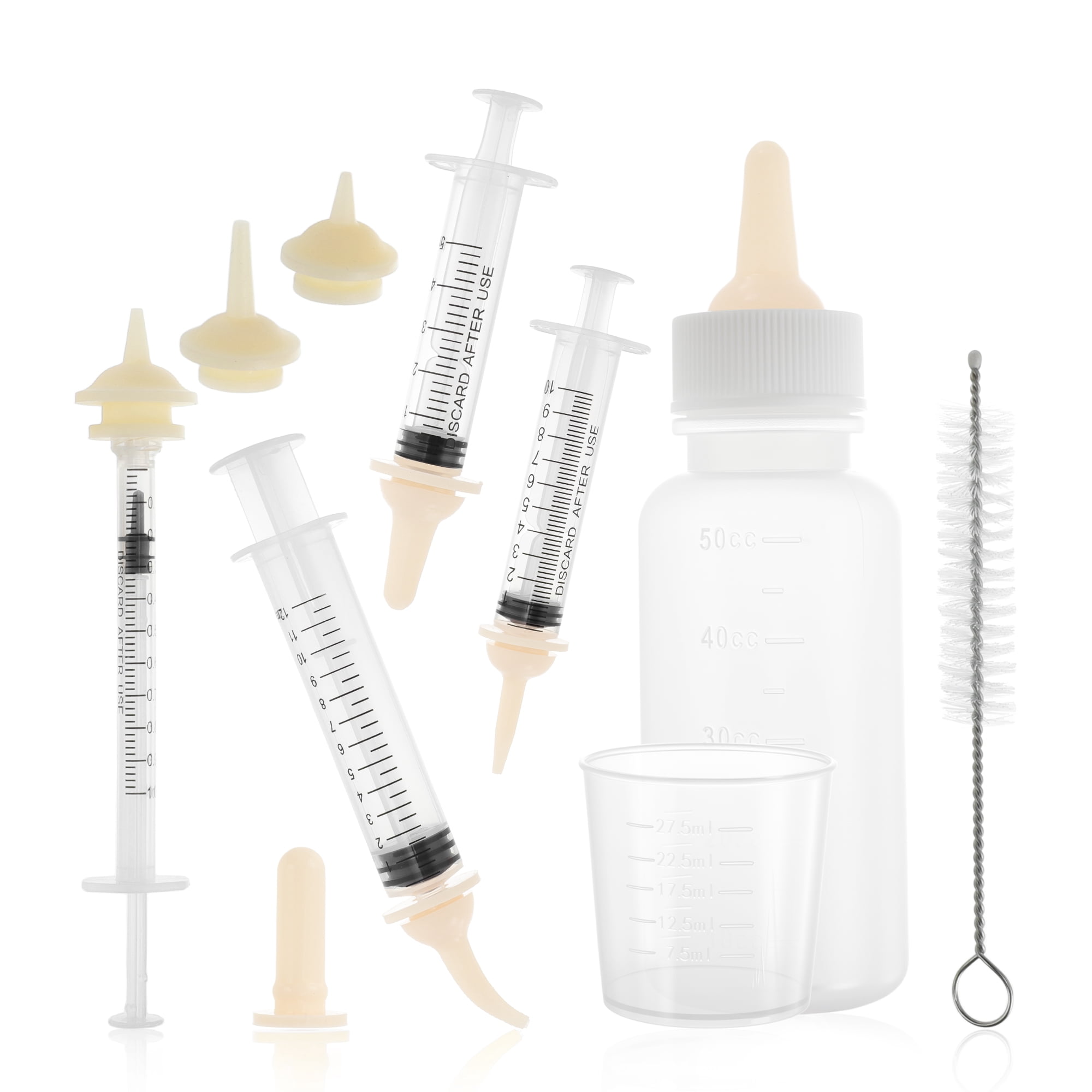 Unique Bargains Kitten Bottle Feeding Kit Apricot